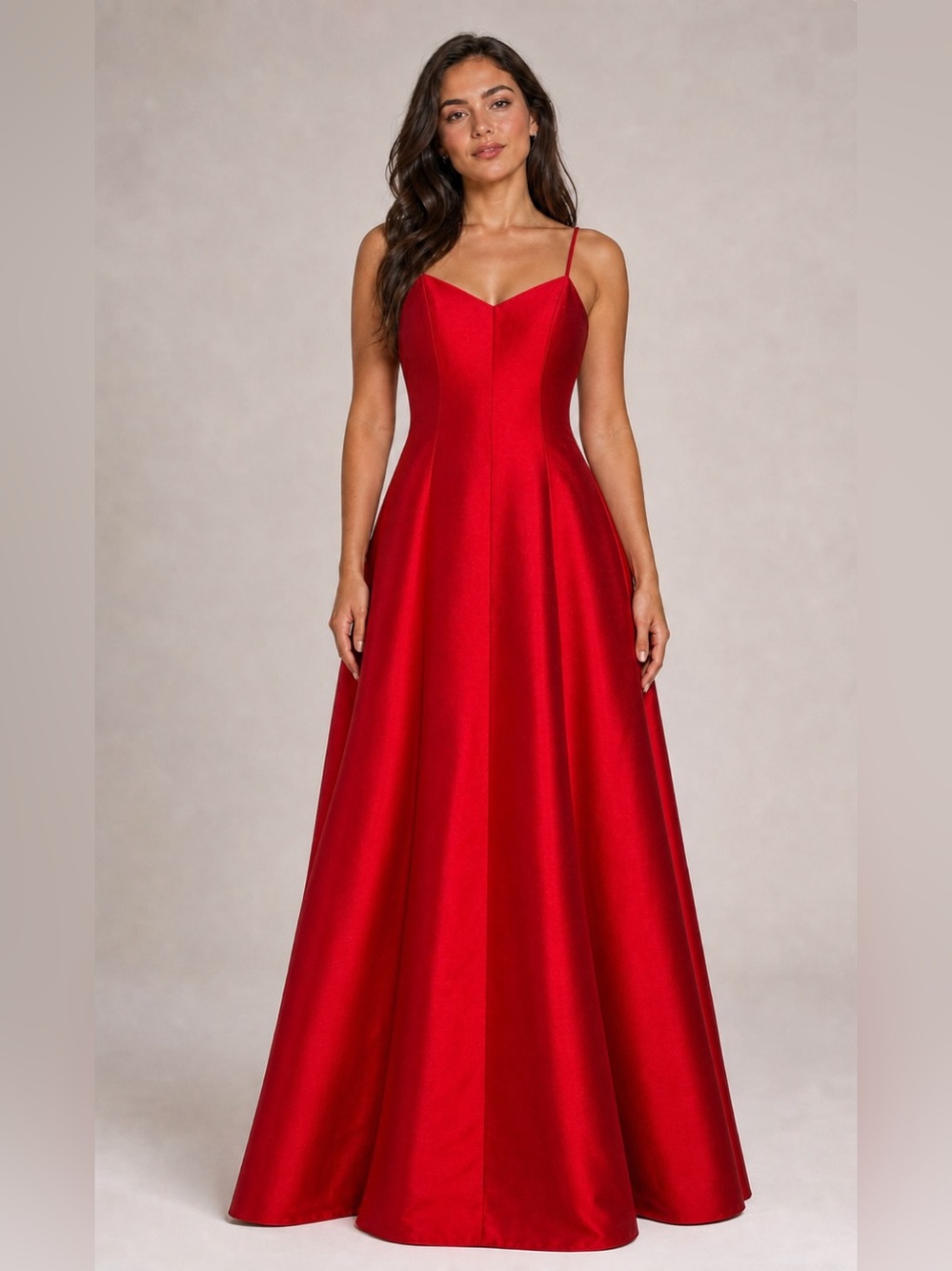 NWT Vintage Lauren Ralph Lauren Red Silk Formal Evening Gown Prom Dress Size 8